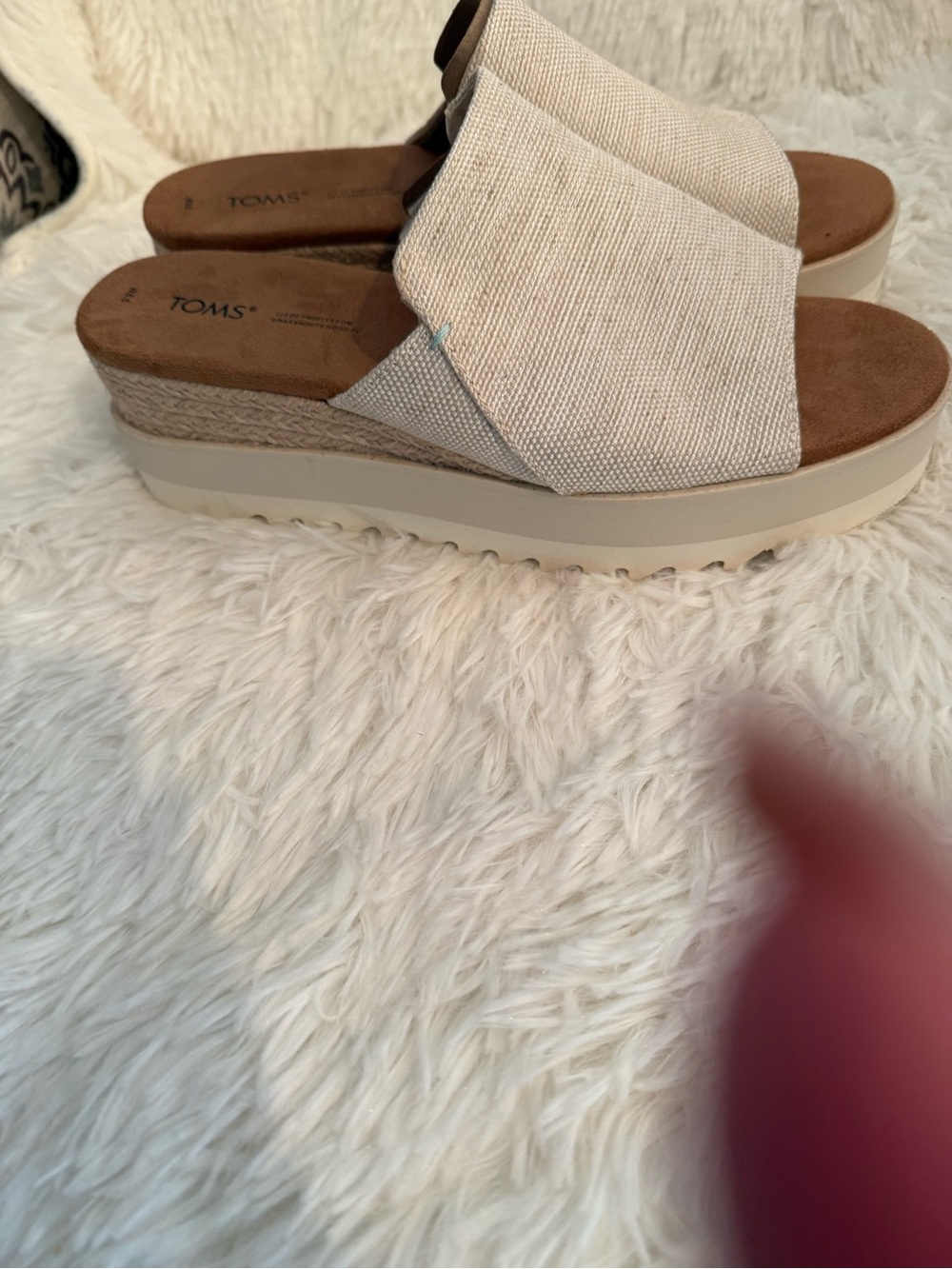 Tom’s Diana Mule Wedge Sandals Size 8.5 - Picture 2 of 8